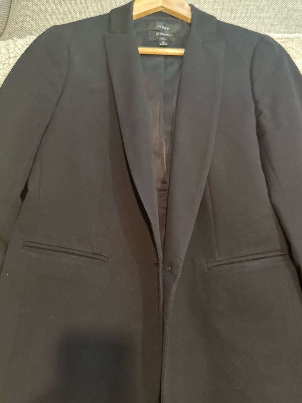 J. Crew Black Longline Blazer